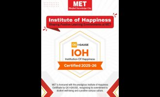 MET Recognised as an Institute of Happiness by QS I-GAUGE (2025–26)