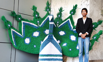 World’s Largest 3D Handcrafted Origami Peacock at MET