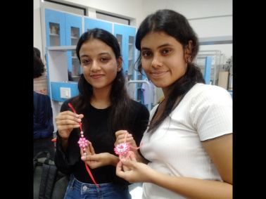 Students Shine in Rakhi Making Competition