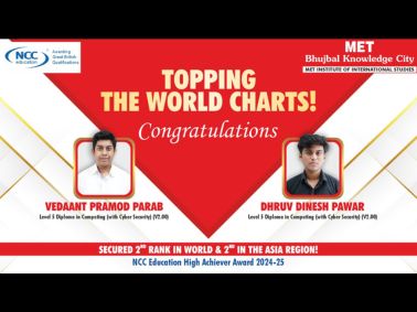 Global Glory for MET IIS Students