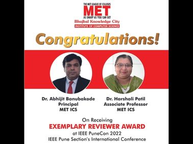 MET Academicians receives Exemplary Reviewer Award