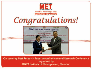 Ms. Garima wins Best Research Paper Award